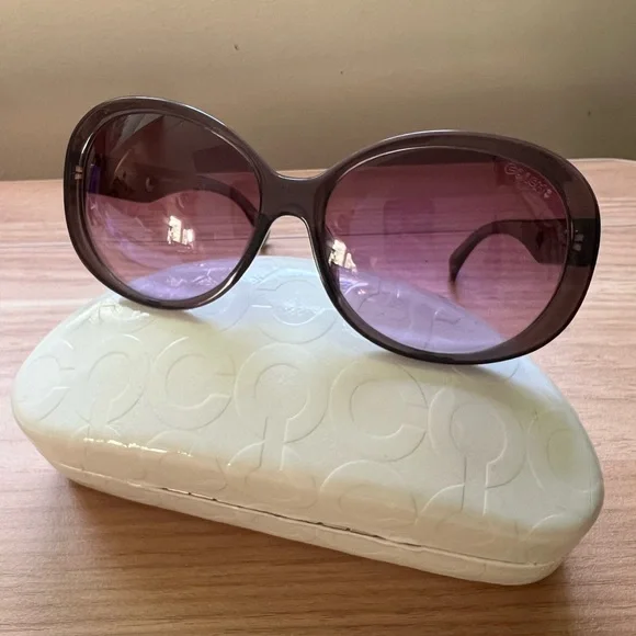 Coach Gracie Sunglasses in Purple (poppy collection) w Hardshell Case! - Picture 3 of 15